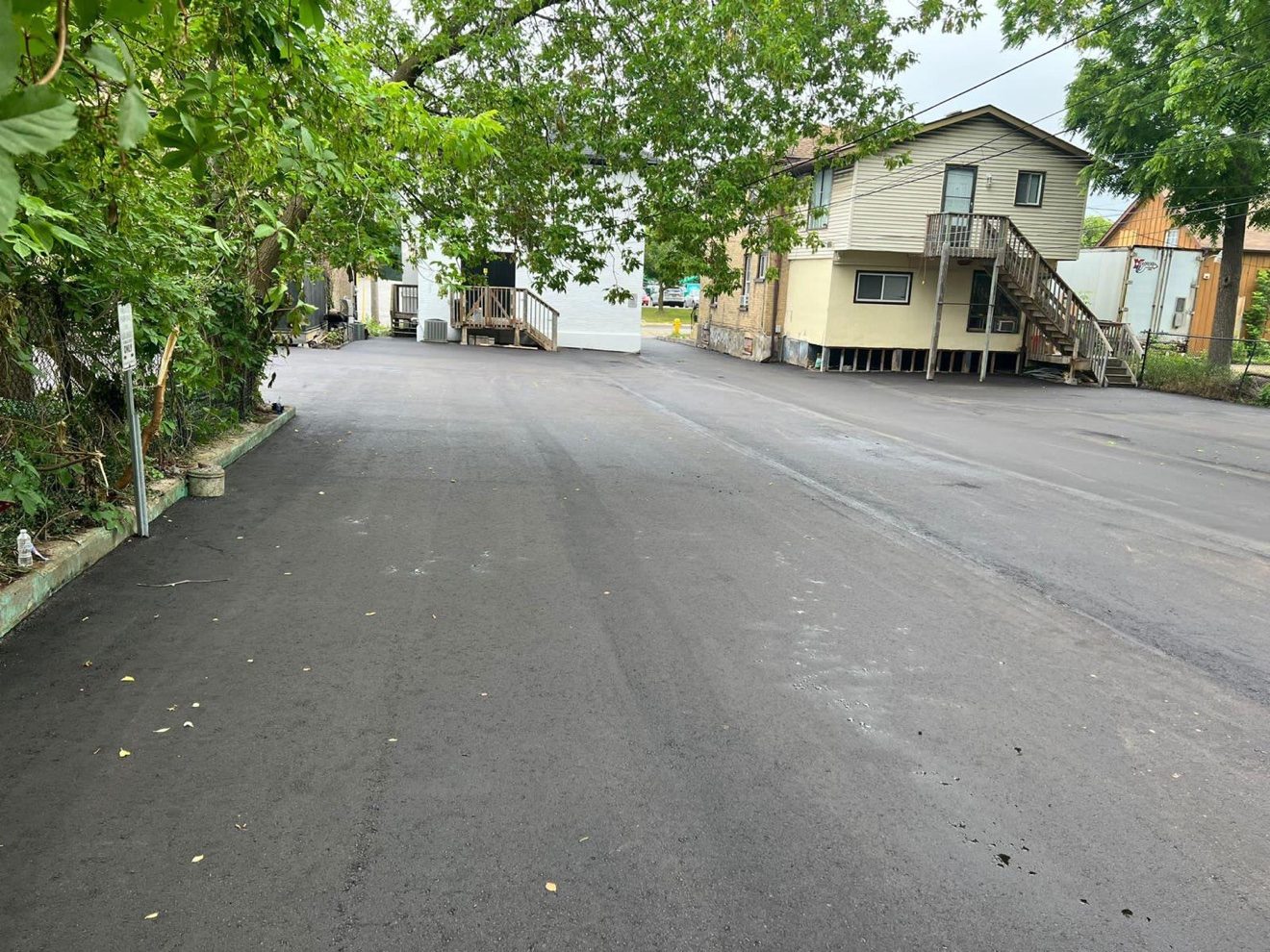 Finished commercial parking lot